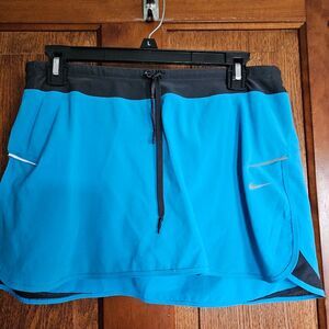 NIke Women's M Dri Fit Blue and Gray Black Tennis Athletic Skirt Shorts 2010